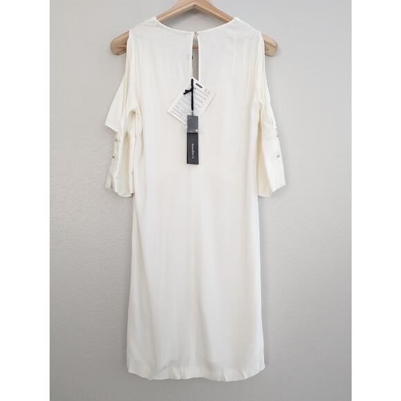 NWT AnnaRita N White Dress IT 42 US Small Italian Designer Made in Italy Elegant - Picture 3 of 7